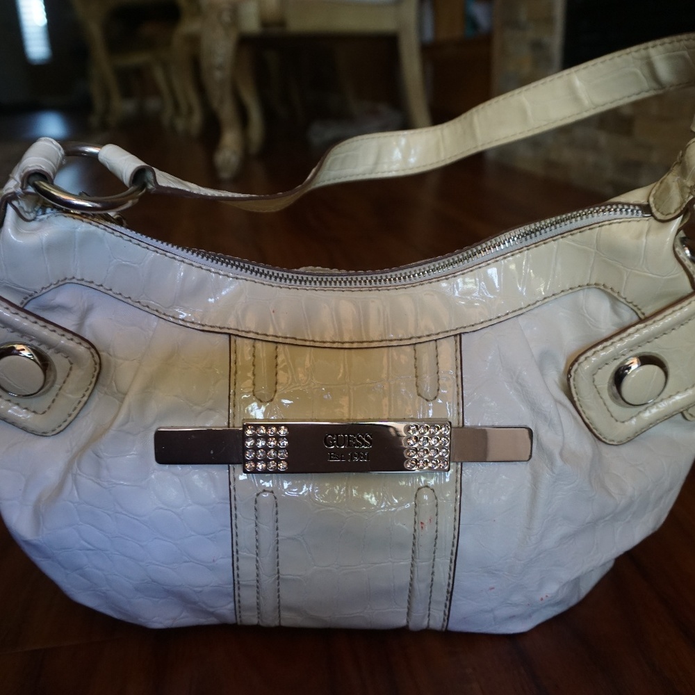 White Guess Hobo Bag